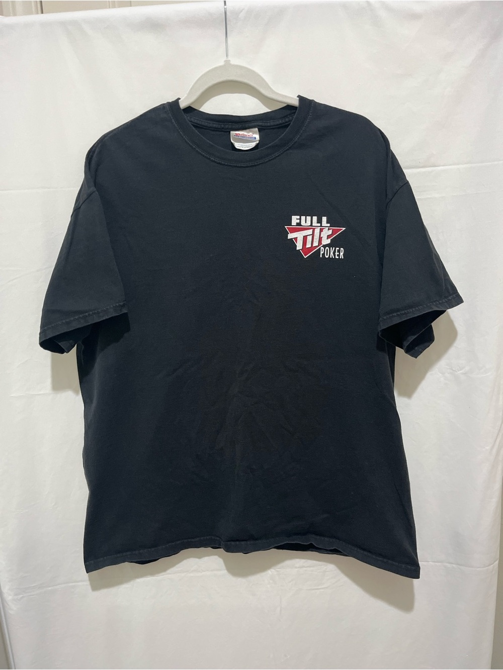 Vintage Full Tilt Black Short Sleeve Graphic Tee with Red Accent
